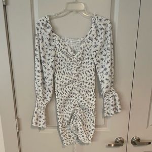 Floral cinch mini dress